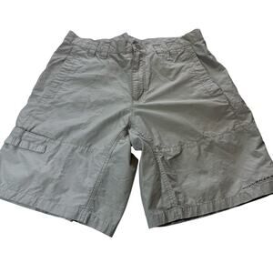 Columbia PFG Gray Cargo Shorts Omni-Shade Fishing Shorts Mens 34W 10L